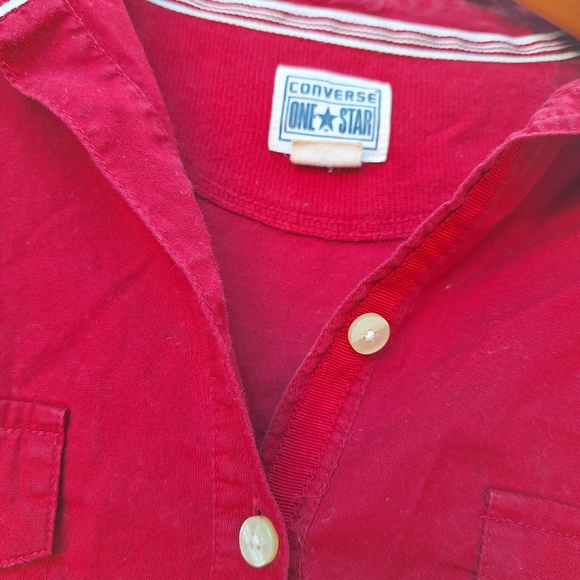 Converse Red Long Sleeve Shirt Women's Size Small - Picture 5 of 7